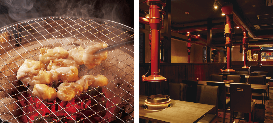大阪で飲食店のメニュー・販促物の制作は「おいしいデザイン.com」 百野焼肉 店内・料理画像